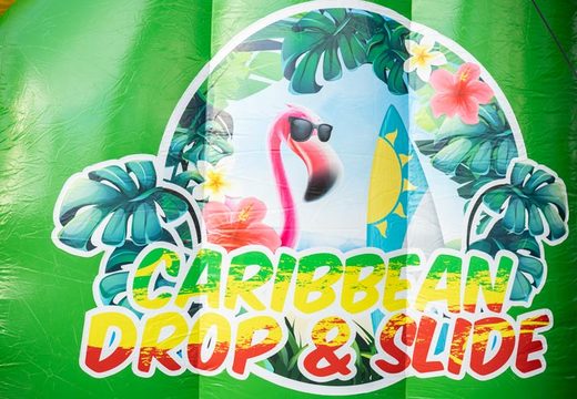 Zamów Drop and Slide w motywie Karaiby dla dzieci. Kup nadmuchiwane zjeżdżalnie online w JB Dmuchańce Polska
