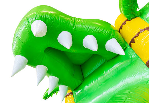 Zamów nadmuchiwany dmuchany zamek Mini Multiplay z motywem krokodyla dla dzieci. Kup dmuchane zamki do skakania w JB Dmuchańce Polska