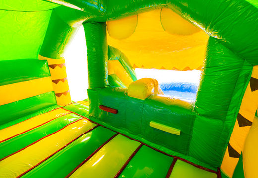 Wewnątrz dmuchańca Double Slide Combo, żółto-zielony