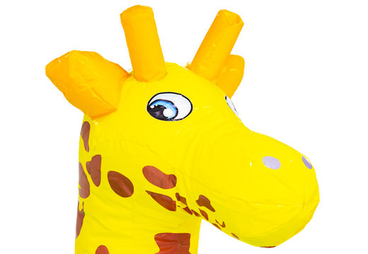 Zamów dmuchany zamek z 3D figurą żyrafy i krytą górą do zabawy od JB Inflatables