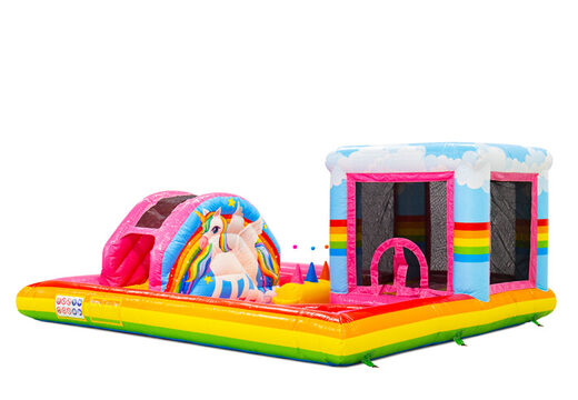 Kidspark z nadmuchiwana obwódką, zjeżdżalnią i mini zamkiem dmuchanym
